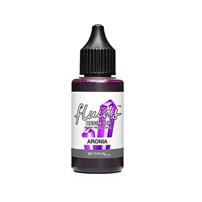 Image of Octopus Fluids resin Ink ARONIA, Alcohol for epoxy and UV Resin, colour translucent art, dye liquid, 30 ml, violet