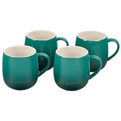 Image of Le Creuset Stoneware Set of 4 Heritage Mugs, 13 oz. each, Artichaut