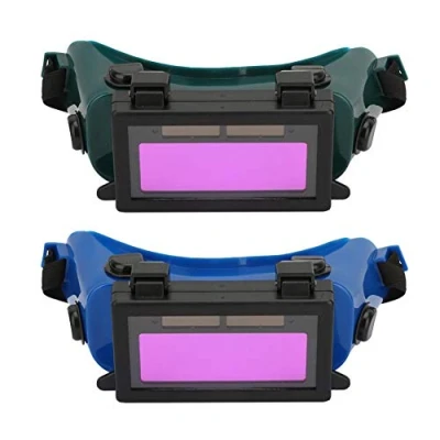 Image of Welding Goggles, Solar Auto Darkening Eye Mask Goggles Welder Protective Glasses(Dark Green)