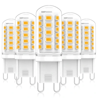 Image of Eco.Luma G9 LED Bulbs Warm White 3000K 5W Equivalent 40W 33W 28W Halogen, 420LM, AC220 240V, No Flickering, Not Dimmable, Pack of 5 …