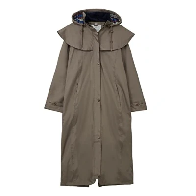Image of LightHouse Womens Outback Warm Waterproof Raincoat Ladies Full Length Lined Windproof Outdoor Coat with Removable Hood Fawn 14