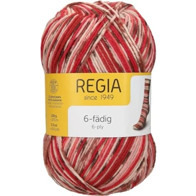 Image of Regia Schachenmayr 6 Thread Color, 150G winter lights color Handknitting Yarns