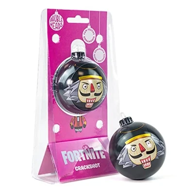 Image of Numskull Bauble Heads Official Fortnite Crackshot Christmas Tree Decoration Ornament Metal Ball Hanging Decor