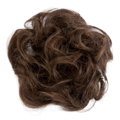 Image of CAISHA Messy Scrunchie Bun Voluminous Wavy Hairpiece Heat resistant Synthetic Fibres Brown Mix G26A L