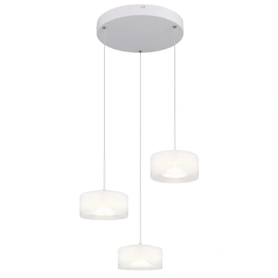 Image of Globo LED pendant light Belinda, Ø 40 cm, white, 3 bulb, glass