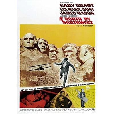 Image of OMG Printing Alfred Hitchcock North By Northwest Cary Grant #2 Poster/Print/Picture Satin Photo Paper A3 297mm x 420mm