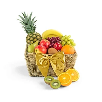 Image of Classic Fresh Fruit Hamper Premium Gift Basket with Pineapple, Red Grapes, Green Apples, Pears Luxury Hampers for Men, Gifts Dad, from Regency