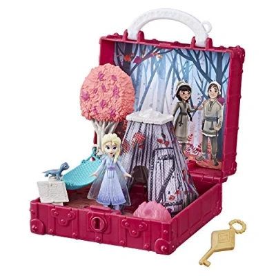 Image of Disney Frozen Pop Adventures Enchanted Forest Set Up Playset With Handle, Including Elsa Doll, Toy Inspired by Disney&#039;s 2 Film