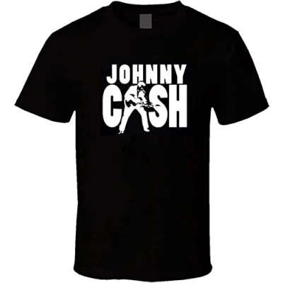 Image of Guniangjia Johnny * Cash Logo Music T Shirt Men Black L