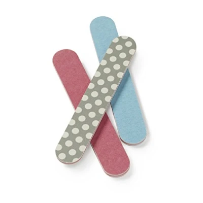 Image of Manicare Pack of 3 Small Cushioned Emery Boards, Nail Files For Shaping Artificial And Natural Nails, Double Sided Medium Grit, Durable, At Home DIY Salon Professional Manicure Or Pedicure