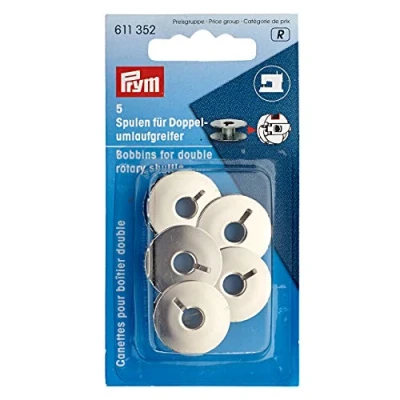 Image of Prym Bobbins for Double Rotary Shuttle, Metal, Silver, One Size