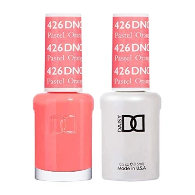 Image of DND Duo Gel &amp; Nail Polish Set Pastel Orange 426 2x15ml