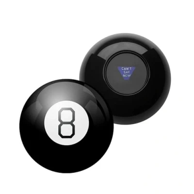 Image of EHOTER Magic 8 Ball Classic Retro Novelty Mystic Gadget with 20+ Answers and Predictions Decision Making Fortune Telling Fun Toy Game Edition For Him &amp; Her (Black)