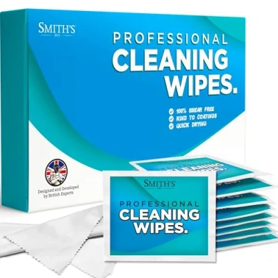 Image of Professional Screen Wipes by Smith’s® 120 Pack 14 x 14cm Perfect Cleaning for 17 Monitors, Laptops, iPads, Mobile Phones, LCD TVs, Tablets, PCs, Keyboards &amp; More!