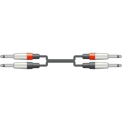Image of Chord Classic Audio Leads 2 x 6.3mm Mono Jack Plugs 1.5m