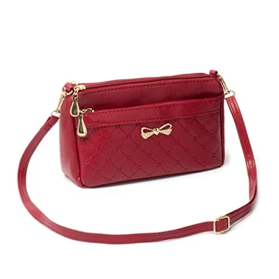 Image of FULEI Crossbody Bag for Women Small Soft PU Leather Ladies Handbags Red Shoulder Purse
