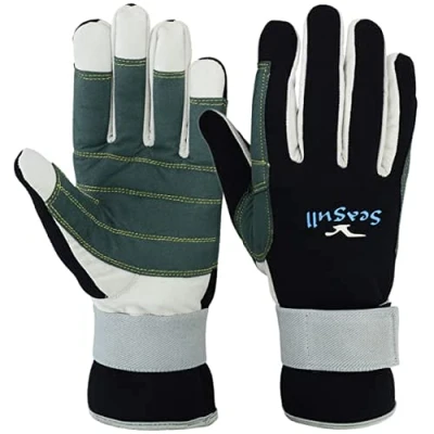Image of Seagull Neoprene Sports Gloves, Sailing, Boating, Yachting with Strong Amara Palm Anti Slip Grip for Kayaking, Canoeing, All Water Sports,Mountain Biking, Cycling XXlarge