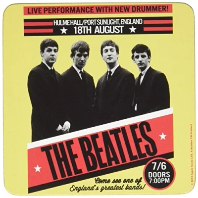 Image of The Beatles Port Sunlight Individual Cork Coaster