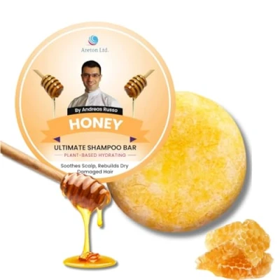 Image of HandMade Solid Shampoo Bar Natural and conditioner For Dry Hair, Hair Nourishment, Prevents Spilt Ends With Plant Based Hydrating SLS Free (Honey)
