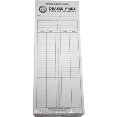 Image of Drakes Pride Bowl Sports Match Playing Record Keeping Score Cards Pack Of 100