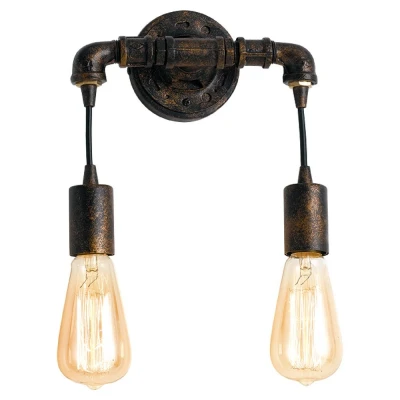 Image of AMARCORD Industrial 2 Light Wall Rust 27 23x26cm