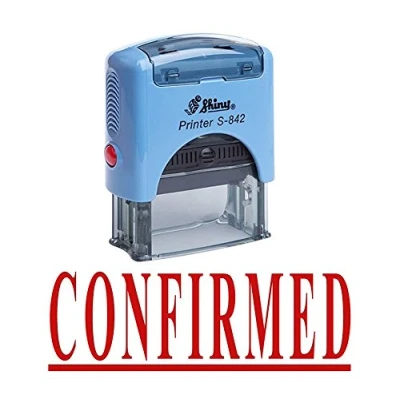 Image of Printtoo CONFIRMED Self Inking Rubber Stamp Office Stationary Custom Shiny