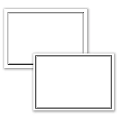 Image of Mourning Papers by GUSTAV NEUSER 25 x Set of Single Cards DIN A6 + Envelopes C6 With black double frame 10.5 14.8 cm printable Condolence for Thank You