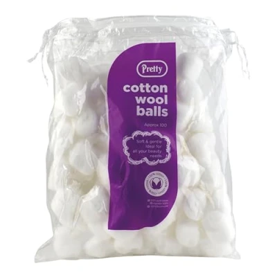 Image of Pretty Cotton Wool Balls 100 White