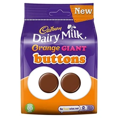Image of Dairy Milk Orange Giant Buttons 110g, Case of 10