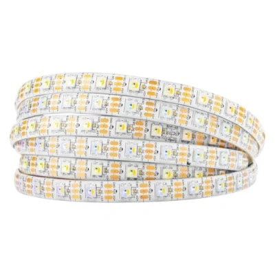 Image of BTF Lighting RGBW RGBWW Warm White SK6812 (Similar WS2812B) 16.4ft 5m 60leds/Pixels/m Individually Addressable Flexible 4 Color in 1 LED Dream Strip Waterproof IP65 DC5V