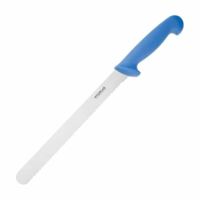 Image of Hygiplas Slicer Serrated Blue 10&quot;