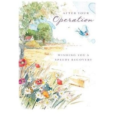 Image of Get Well Soon Card (LD GHM295) After Your Operation From The Contemporary Range With A Gold Foil Finish