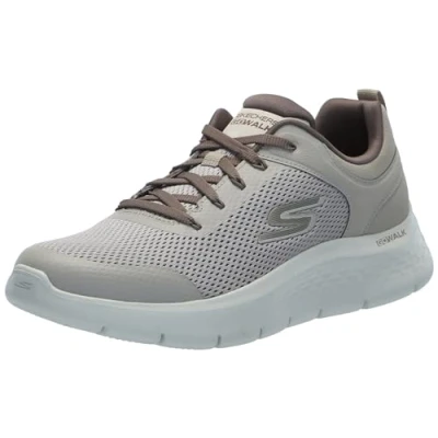 Image of Skechers Men&#039;s GO Walk Flex Independent Trainers, Tan Synthetic/Textile, 10 UK