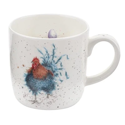 Image of Wrendale by Royal Worcester Mug King of the Coop Cockerel, Multi Colour