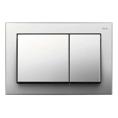 Image of Tece Base Toilet Actuator Plate with Dual Flush Technology, 1 Piece, Glossy Chrome, 9.240.701