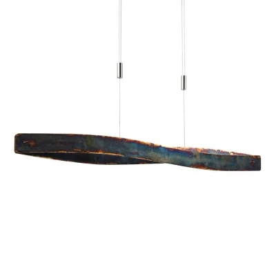 Image of quitani Lian LED pendant light with oxidised surface