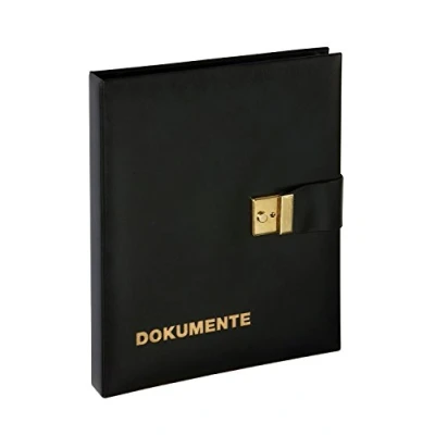 Image of Pagna Document Wallet Soft Synthetic Leather with Flap Lock 4 Ring Mechanism Insert Pocket