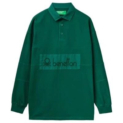 Image of United Colors of Benetton Men&#039;s Poloshirt M/L 3g9wu3020 Polo Shirt, Green, L