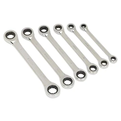 Image of Siegen Double End Ratchet Ring Spanner Set 6pc Metric