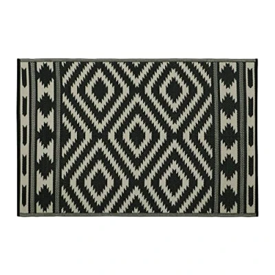 Image of JVL Lightweight Reversible Plastic Woven Outdoor Rug, 120x180cm, Aztec