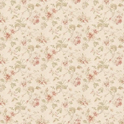 Image of MyTinyWorld Pack of 5 Dolls House Dark Pink Mixed Flower Design Wallpaper Sheets