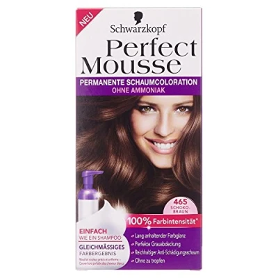 Image of Schwarzkopf Perfect Mousse Permanent Colour Level 3 465 Chocolate Brown