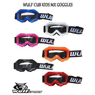 Image of Wulf MOTORBIKE WULFSPORT CUB KIDS JUNIOR Goggles Motorcycle Motocross Quad MX ATV Sports Red