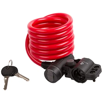 Image of M Wave Unisex Adult S 10.18 Spiral Cable Lock Red,