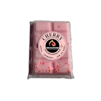 Image of Cherry Wax Melts Snap Bars Soy 25g Highly Scented for Oil Burner Vegan &amp; Cruelty Free Home Fragrance
