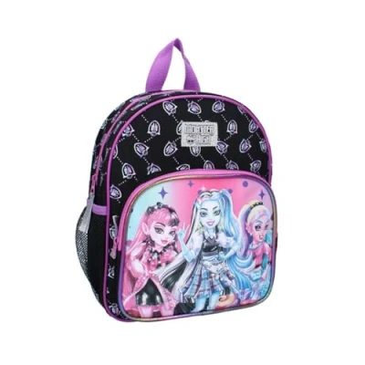 Image of mybagstory Backpack Monster High Purple Child School Kindergarten Daycare Primary Bag Girl Size 29 cm Adjustable Straps Gift Idea, Purple, Enfant