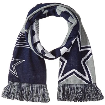 Image of FOCO unisex adult DALLAS COWBOYS REVERSIBLE SPLIT LOGO SCARF, Team Color, One Size US