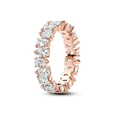 Image of Pandora Rose Gold Alternating Sparkling Band Ring 60