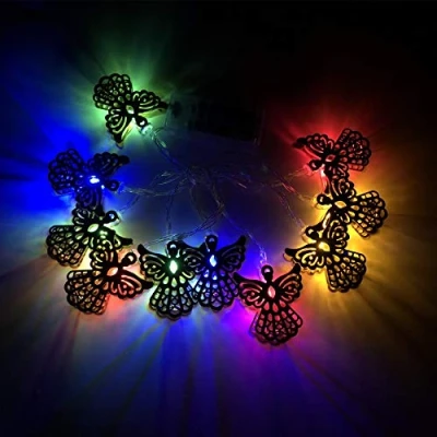 Image of CHENGUAN LED Fairy Lights,LED Angel String Lights,Battery Powered Lights,for Home,Holiday,Christmas,Party Decoration (1.65M10LED, Multicolor)