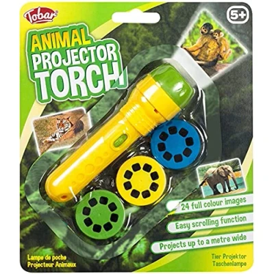 Image of Tobar 38248 ANIMAL PROJECTOR TORCH, Assorted Designs and Colours